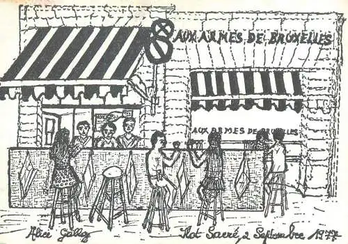 Belgium postcard Bruxelles Ilot Sacre rue des Bouchers