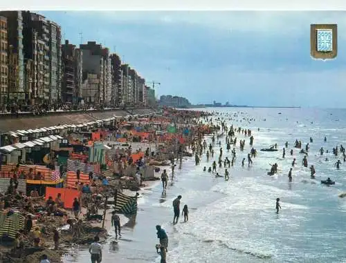 Belgium postcard Middelkerke 1976 sea side