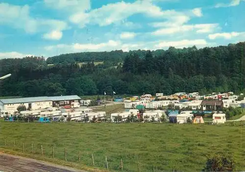 Belgium postcard Camping Pont de Bergueme Tenneville 1979