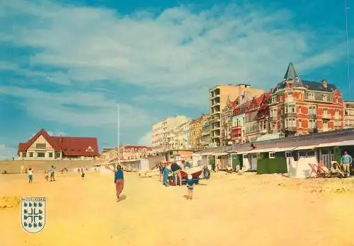 Belgium postcard Middelkerke casino plage et digue coat of arms