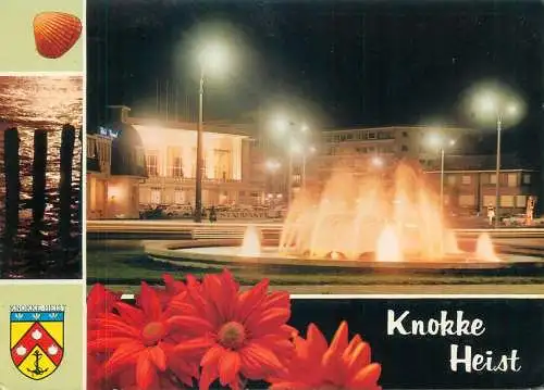 Belgium postcard Knokke heist fountain