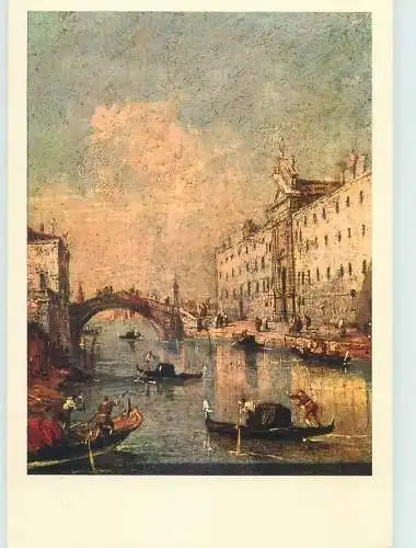 Italy postcard il rio dei mendicanti a Venezia painting