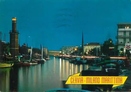 Italy postcard Cervia Milano Marittima lighthouse 1978