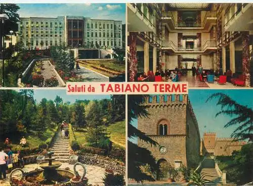 Italy postcard Tabiano Terme multi view 1978