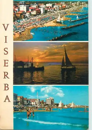 Italy postcard Viserba multi view nautical sports