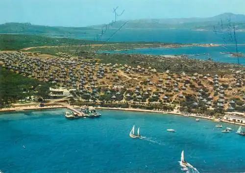Italy postcard Caprera club Mediterranee aerial