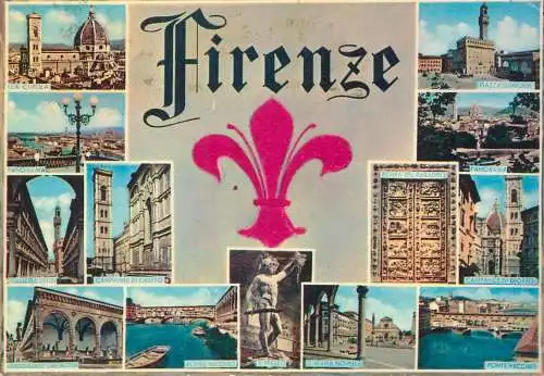 Italy postcard Florence multi view