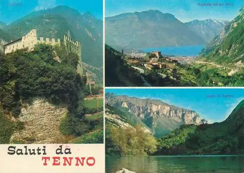 Italy postcard saluti da Teno multi view