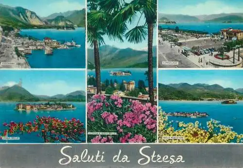 Italy postcard Saluti da Stresa multi view