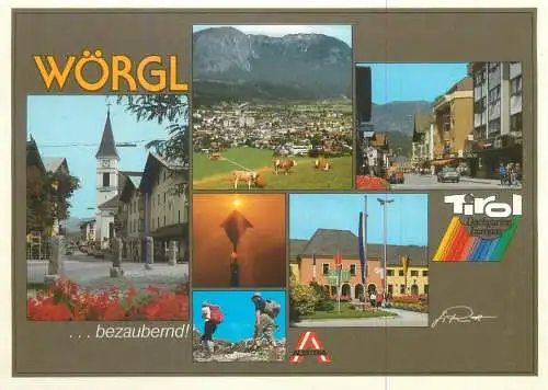 Austria postcard Worgl multi view
