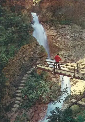 Austria postcard Tirol Rosengartenschlucht waterfall