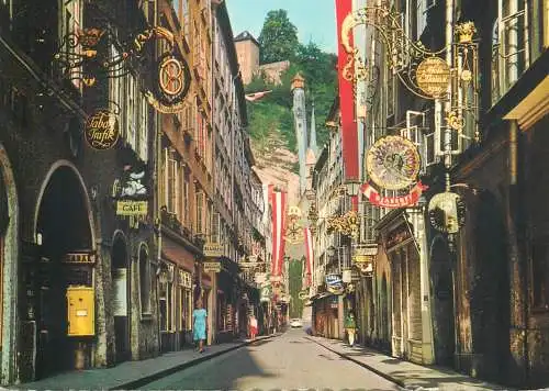 Austria postcard Salzburg  getreidegasse
