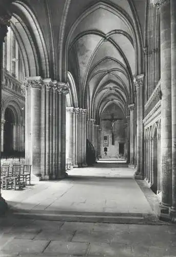 France postcard Bayeux cathedrale Notre Dame bas cote Nord