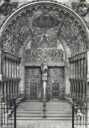 France postcard Cote d'Or Dijon portail de l'eglise Saint Michel 1959
