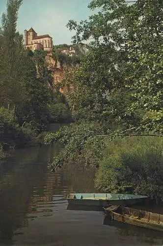 France postcard Saint Cirq Lapopie Lot 1980