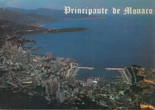 France postcard Monte Carlo Monaco night scene 1978