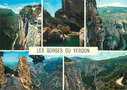 France postcard Beaucaire Carrefour les gorges du Verdon 1967