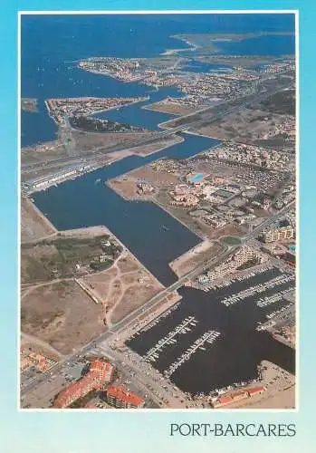 France postcard Port Barcares Pyrenees Orientales 1994 aerial view