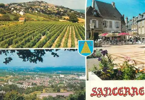 France postcard Le Sancerrois Sancerre Cher la colline vue du vignole 1988