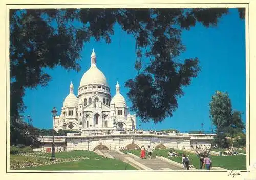 France postcard Paris Sacre Coeur basilique 1990