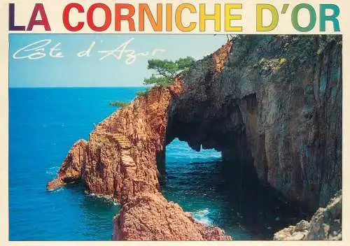 France postcard Corniche d'Or Cote d'Azur rochers rouges de Trayas 1995