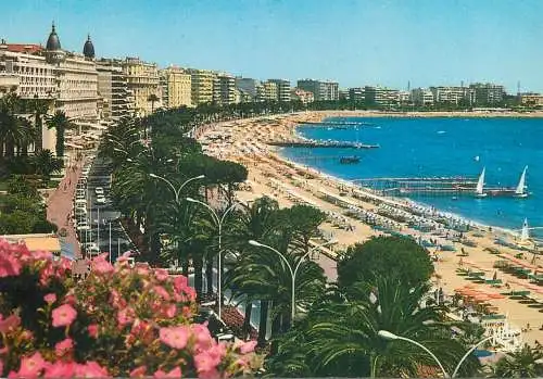 France postcard cote d'Azur Cannes la croisette 1979