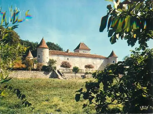 France postcard Luzech Lot chateau de Caix 1979
