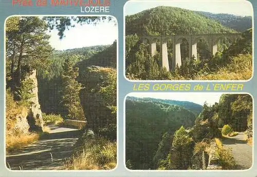 France postcard Lozere Marvejols Roc de Peyre les gorges de l'Enfer 1990