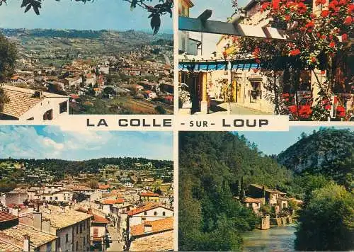 France postcard Cote d'Azur French riviera la colle sur Loup Alpes Maritimes multi view