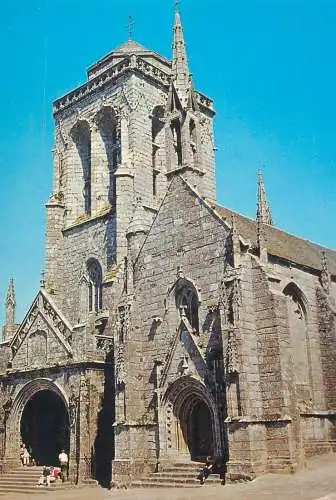 France postcard Locronan eglise Sud Finistere 1977