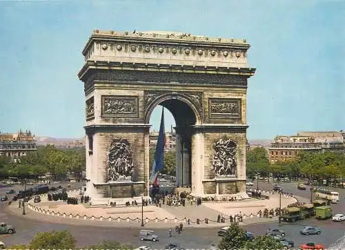 France postcard Paris Arc de Triomphe 1968