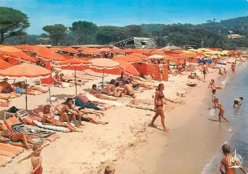 France postcard Cote d'Azur Tahiti Plage 1976 beach view