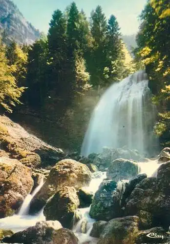 France postcard Nos Belles alpes la cascade a l'eau fraiche et limpide 1981