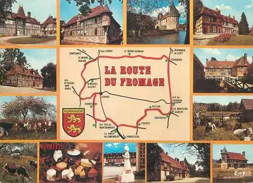 France postcard la route de Fromage multi view