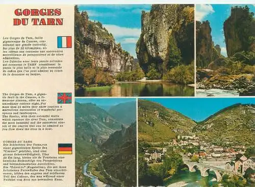 France postcard gorges du Tarn Lozere 1977
