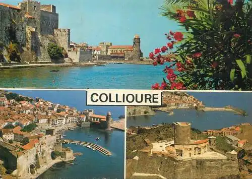 France postcard Collioure Pyr.Or, multi view station estivale 1979