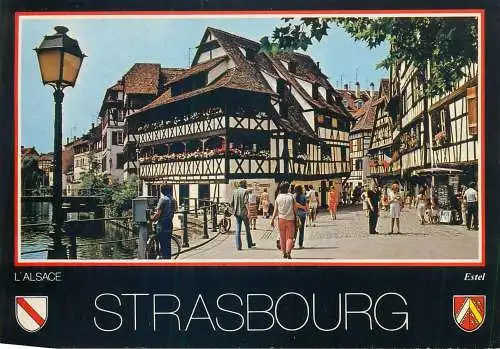 France postcard Strasbourg Alsace La Petite France 1990