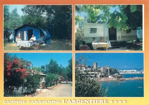 France postcard Camping Caravaning l'Argentiere multi view 1996