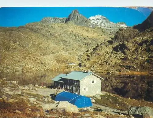 France postcard Vallee des merveilles Alpes Maritimes la refuge des Merveilles Lac Long