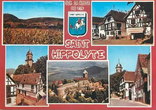 France postcard Alsace pittoresque Saint Hippolyte Haut Rhin multi view