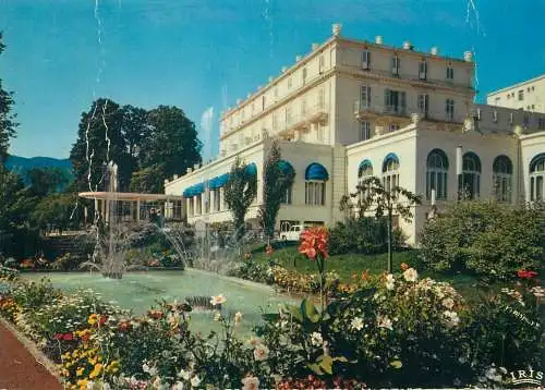France postcard Divonne les bains le casino et ses jardins fleuris 1976