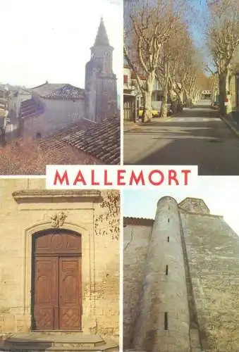 France postcard Mallemort church clocher 1988