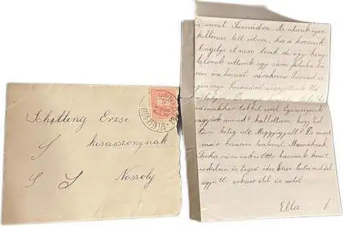 RO9 Correspondance Romania 1891 Transylvania Odorheiu Secuiesc (Székelyudvarhely) Erzsébet Schilling family genealogy