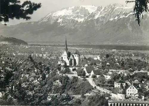 Austria postcard Rankweil Voralberg village scene church 1961