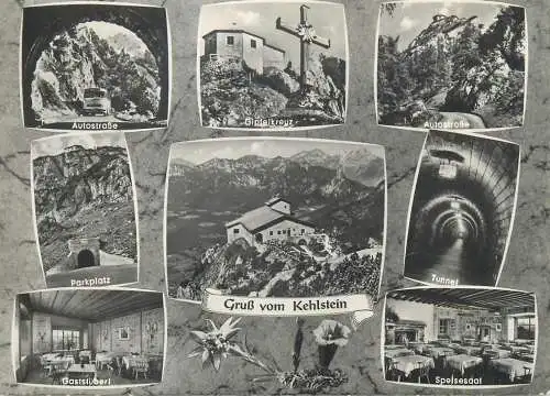 Austria postcard Sommerfrische Aigen im Ennstal mountain scene landscape