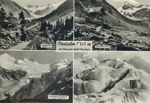 Austria postcard Postaln multi view chalet mountain area