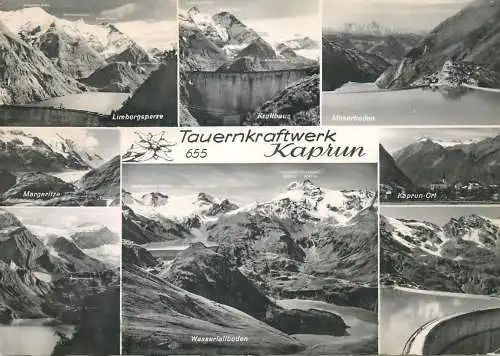 Austria postcard Tauernkraftwerk Kaprun multi view dam multi view 1960