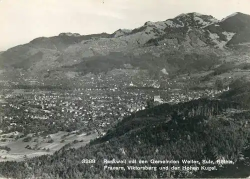 Austria postcard Rankweil mit den Gemeinden Weiler Suiz Rothis Fraxern