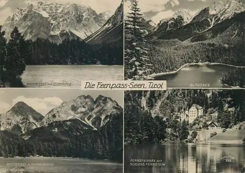 Austria postcard Die Fernpass Seen multi view