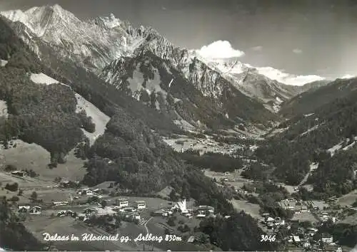 Austria postcard Dalaas im Klostertal Arlberg moutnain peak view